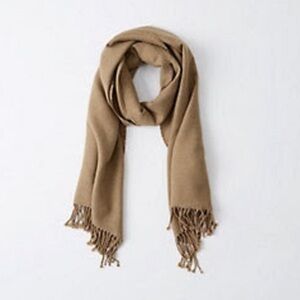 Abercrombie Camel Fringe Scarf